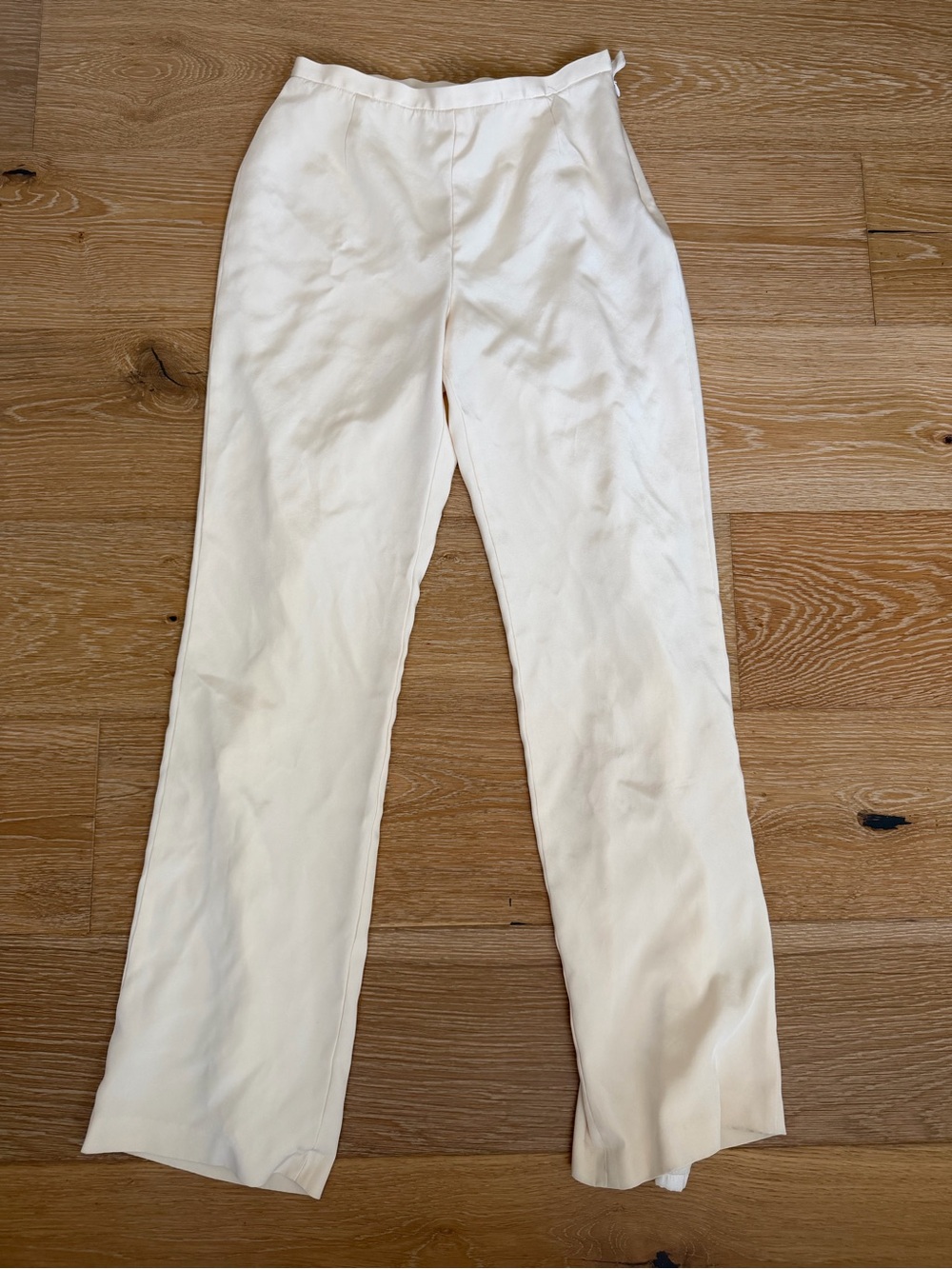 Lafayette 148 • Cream Silk Pants - Picture 2 of 10